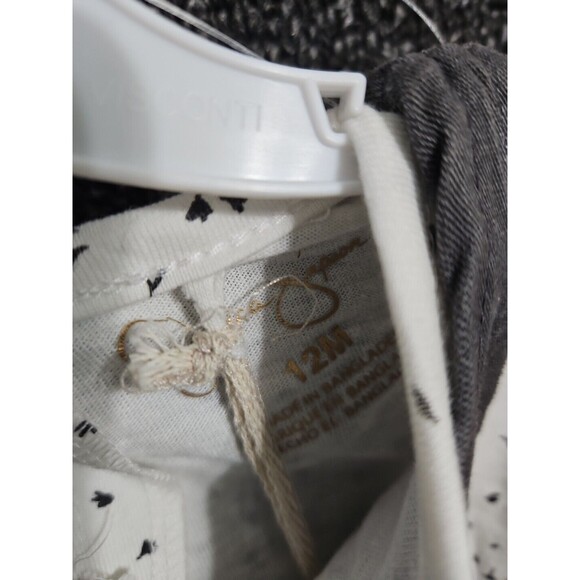 Jessica Simpson Baby Girl Infant 12 Month Dress Shirt Set Gray White New NWT - Picture 5 of 10